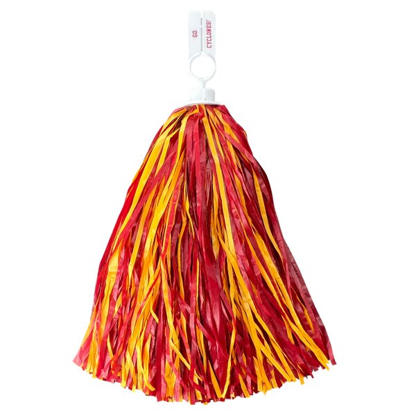 Cardinal and Gold Go Cyclones Pompom